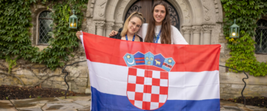 A group of Croatian high school students who earned an ASSIST scholarship to study abroad in the United States of America at an Independent, Private school