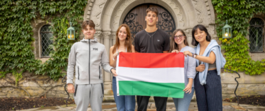 A group of Hungarian high school students who earned an ASSIST scholarship to study abroad in the United States of America at an Independent, Private school