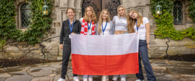 High School students from Poland who have been awarded a scholarship to study in the United States of America to attend a private high school