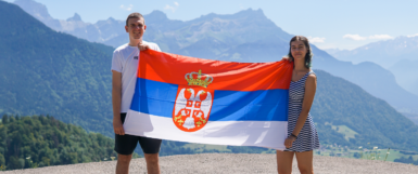 Two high school students from Serbia who earned a scholarship through ASSIST to study abroad in the United States at a prestigious, Private High School