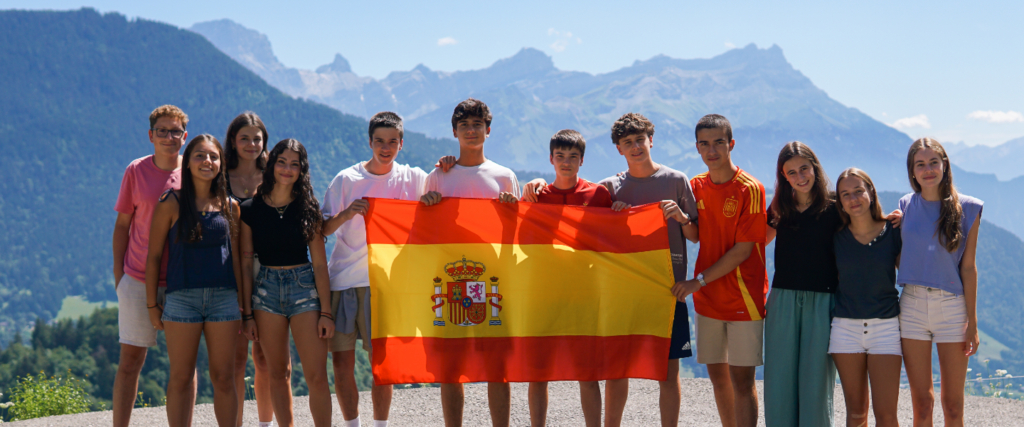 A group of high school students from the country of Spain at ASSIST orientation in 2024